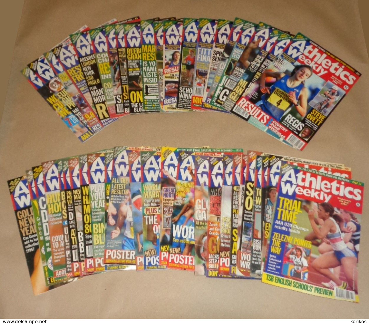 ATHLETICS WEEKLY 1994 MAGAZINE SET – LOT OF 46 OUT OF 52 – TRACK AND FIELD - 1950-Aujourd'hui