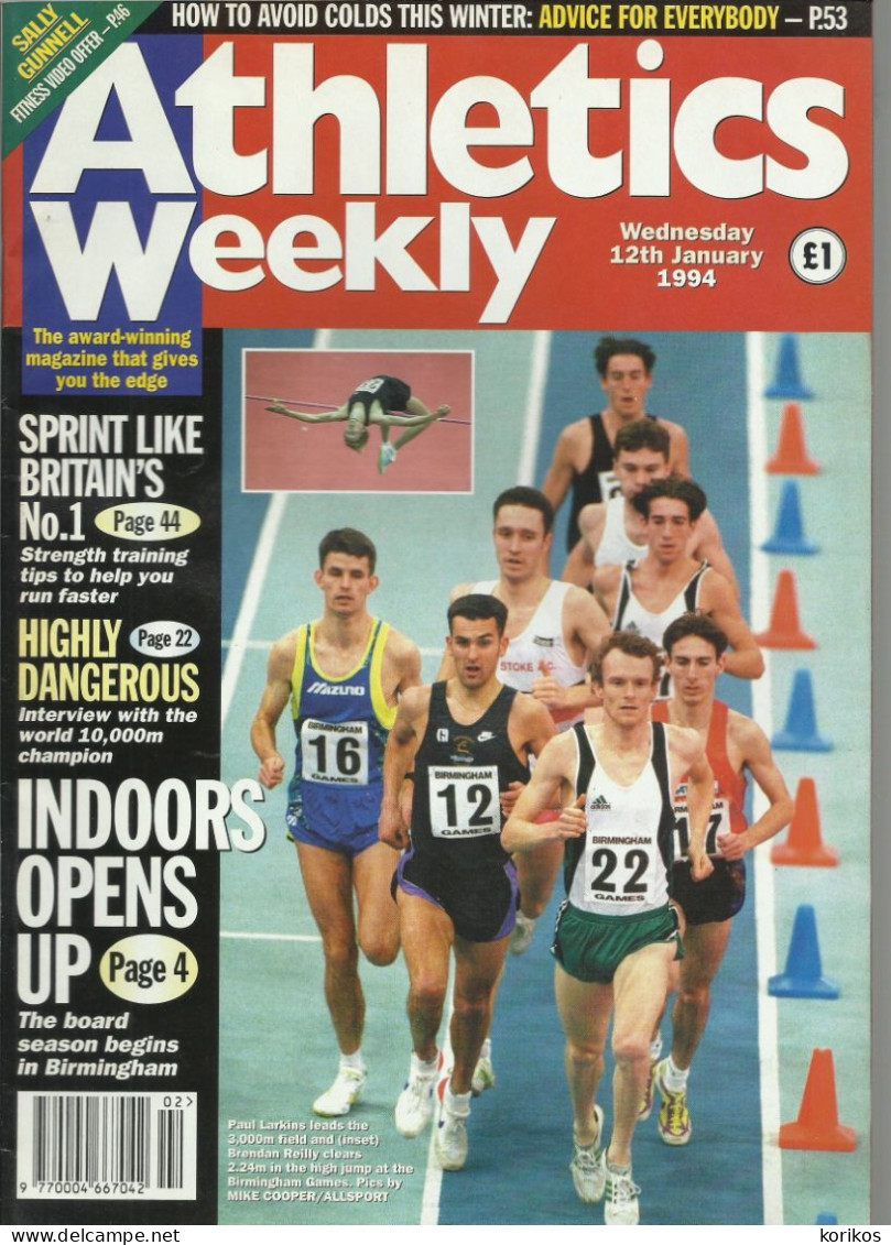 ATHLETICS WEEKLY 1994 MAGAZINE SET – LOT OF 46 OUT OF 52 – TRACK AND FIELD - 1950-Now