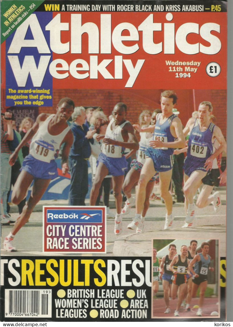 ATHLETICS WEEKLY 1994 MAGAZINE SET – LOT OF 46 OUT OF 52 – TRACK AND FIELD