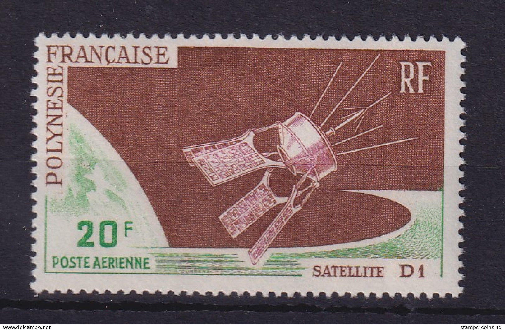 Französisch Polynesien 1966 Französischer Satellit D 1 Mi.-Nr. 54 ** / MNH - Collections (sans Albums)