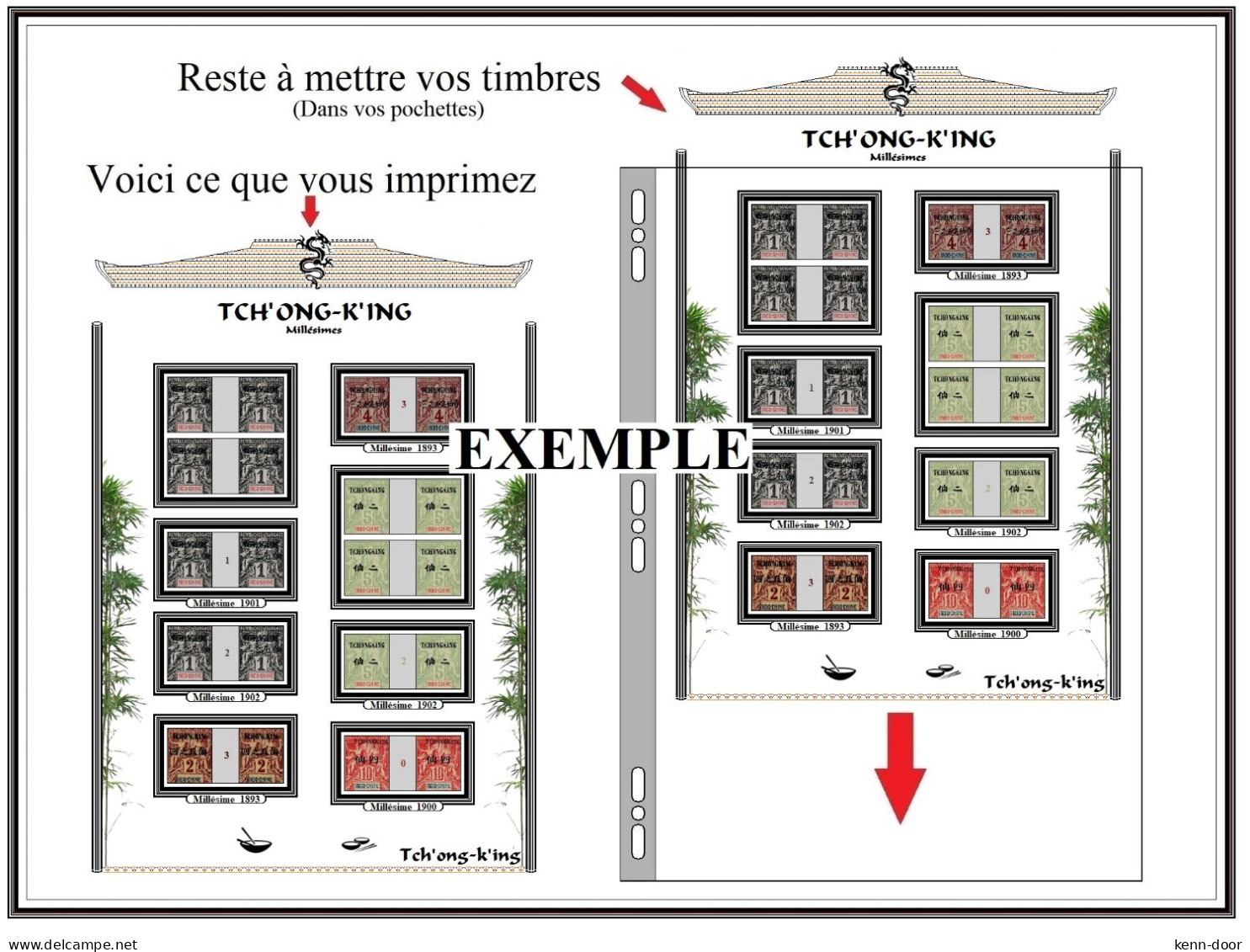 Album De Timbres à Imprimer MILLESIMES Du TCH'ONG-K'ING (Chine) - Autres & Non Classés