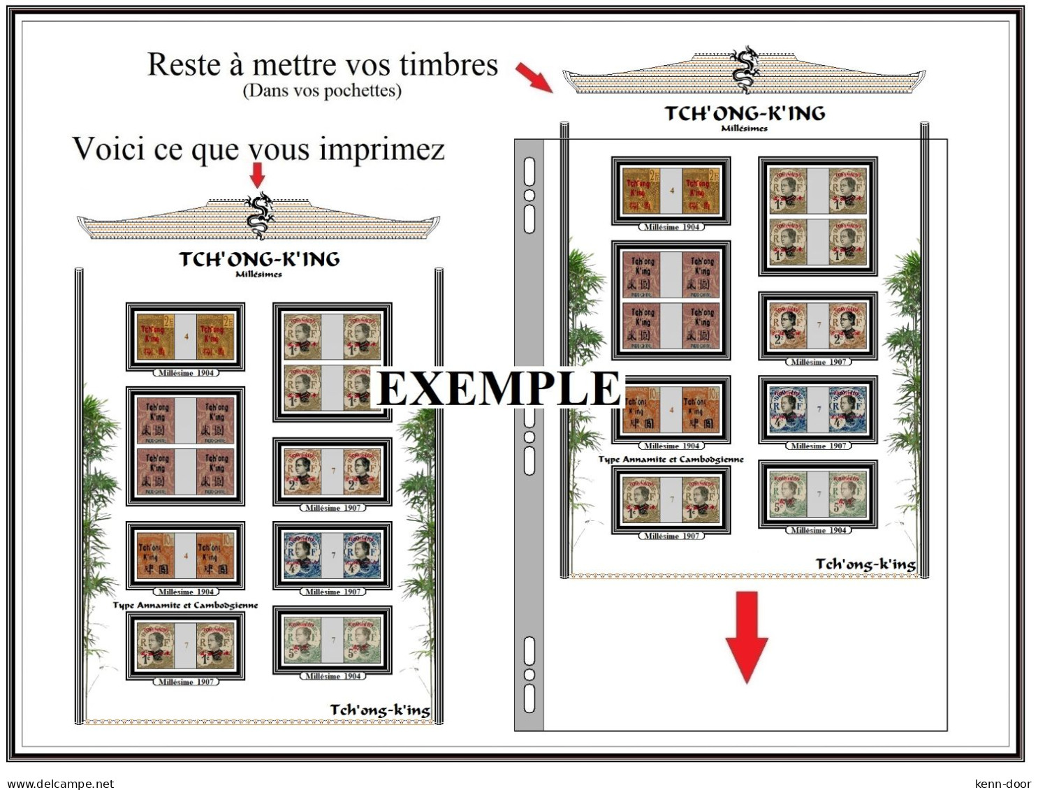 Album De Timbres à Imprimer MILLESIMES Du TCH'ONG-K'ING (Chine) - Other & Unclassified