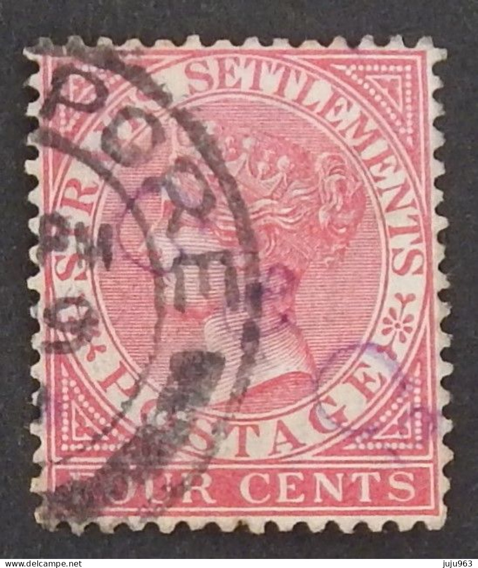 STRAITS SETTLEMENTS  YT 33 OBLITERE "VICTORIA" ANNÉES 1882/1899 - Straits Settlements