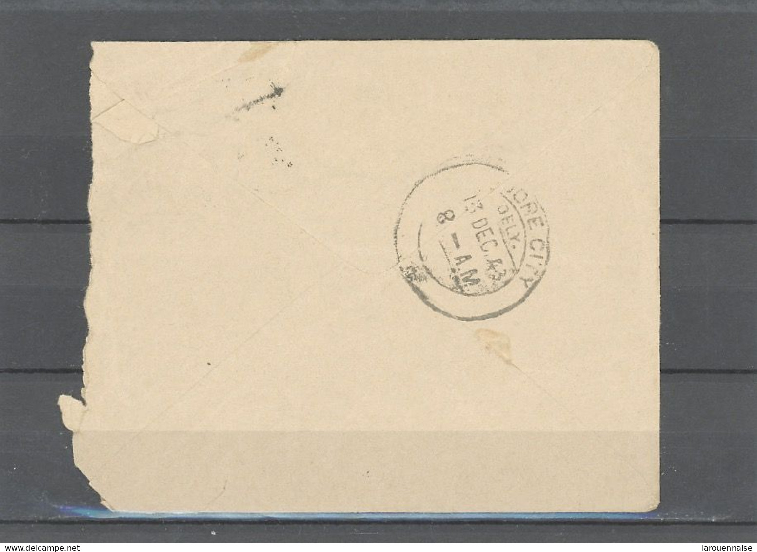 INDES -ENVELOPPE ENTIER - TYPE GEORGE VI -1/2 ANNA VIOLET -CàD FATI 12 DEC 43  POUR INDORE - 1936-47 Koning George VI