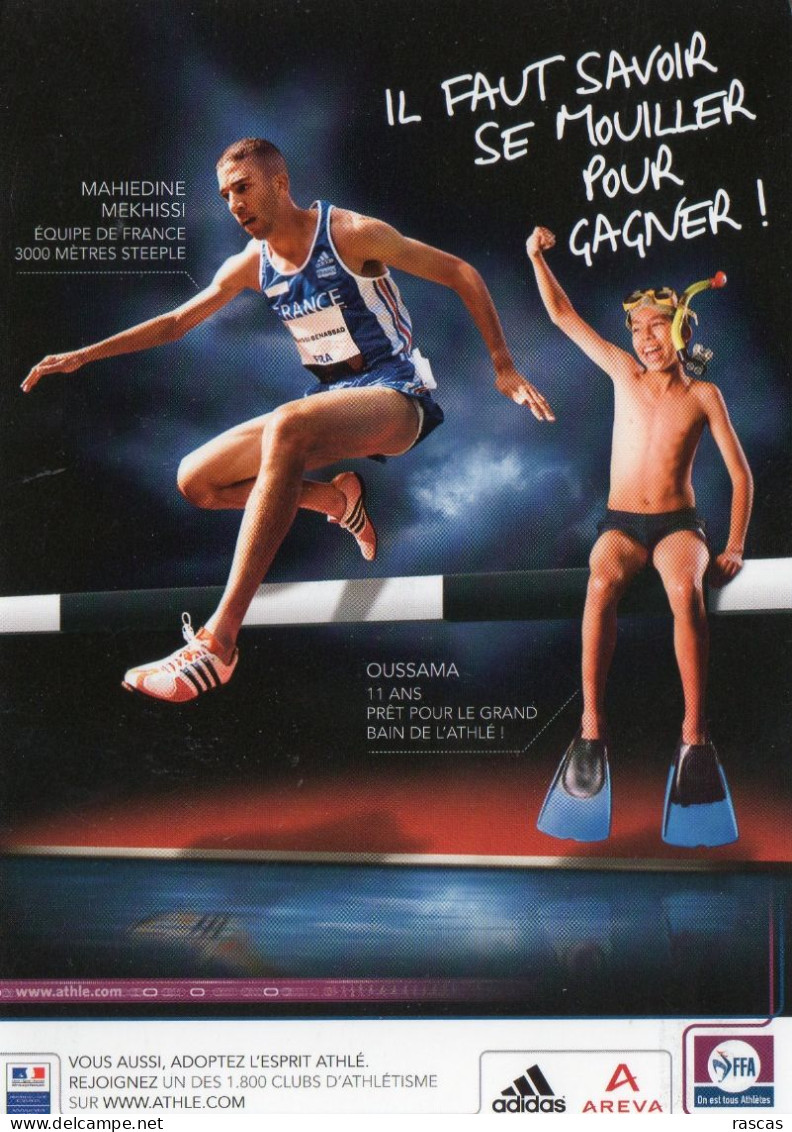 CPM -  E - FEDERATION FRANCAISE D'ATHLETISME - 3000 METRES STEEPLE - MAHIEDINE MEKHISSI - Athlétisme