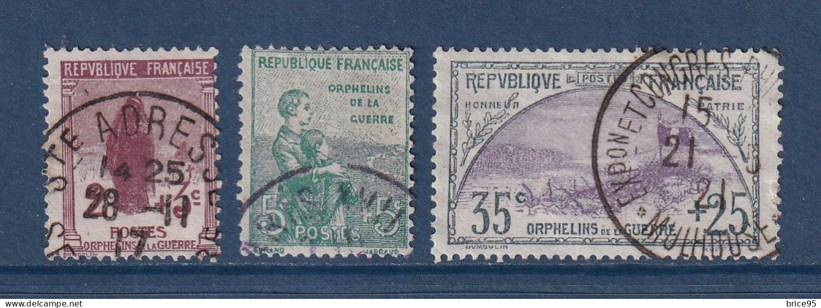 France - YT N° 148 Et 149 Et 152 - Oblitéré - 1917 à 1918 - Used Stamps