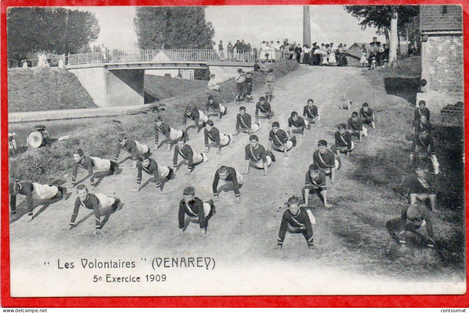 CPA 21 VENAREY LES LAUMES  Les Volontaire 5é Exercice 1909 Gymnastique Prés MONTBARD Soviété De Tir - Venarey Les Laumes