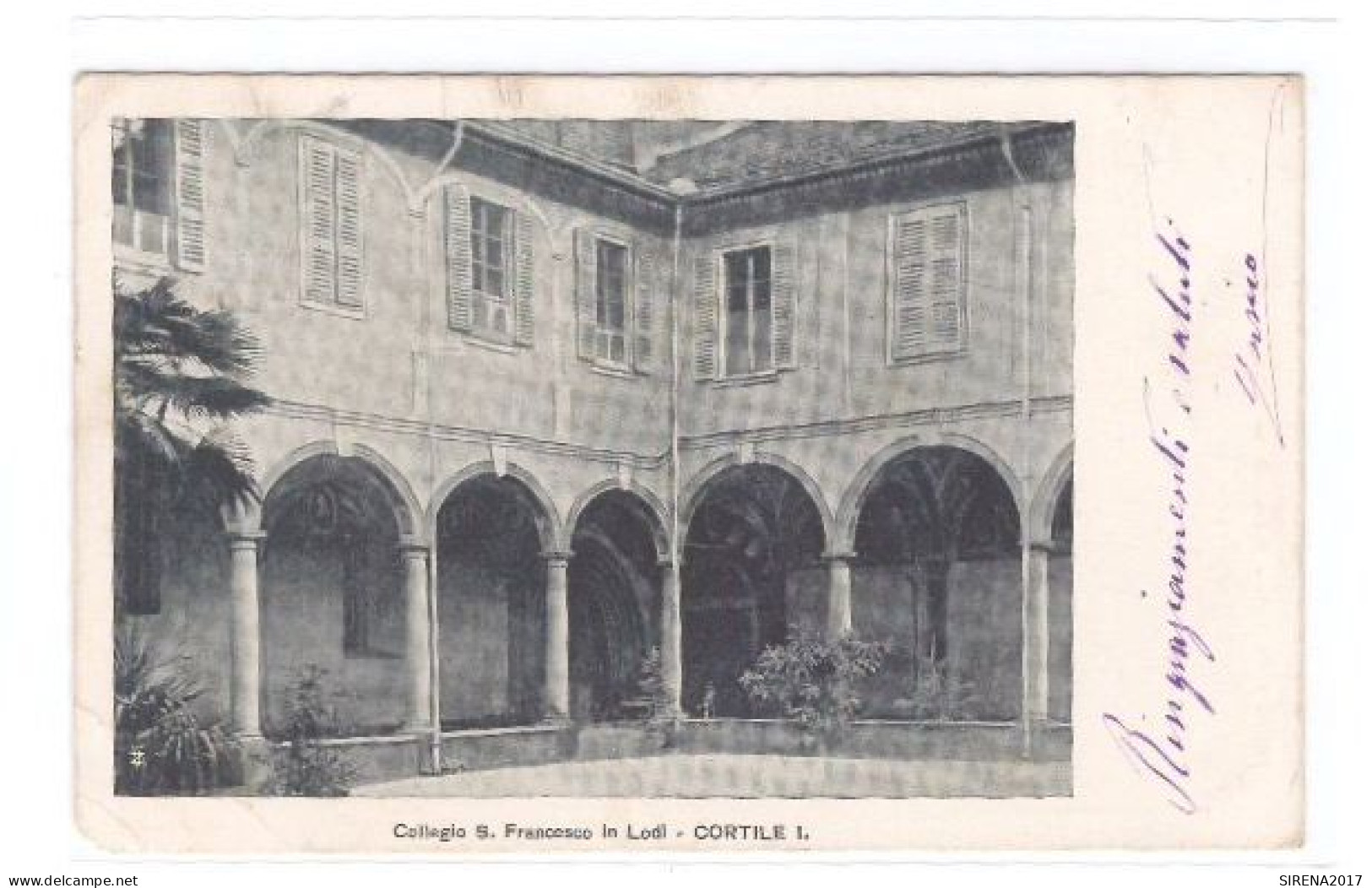 LODI - COLLEGIO SAN FRANCESCO - CORTILE - VIAGGIATA - Lodi