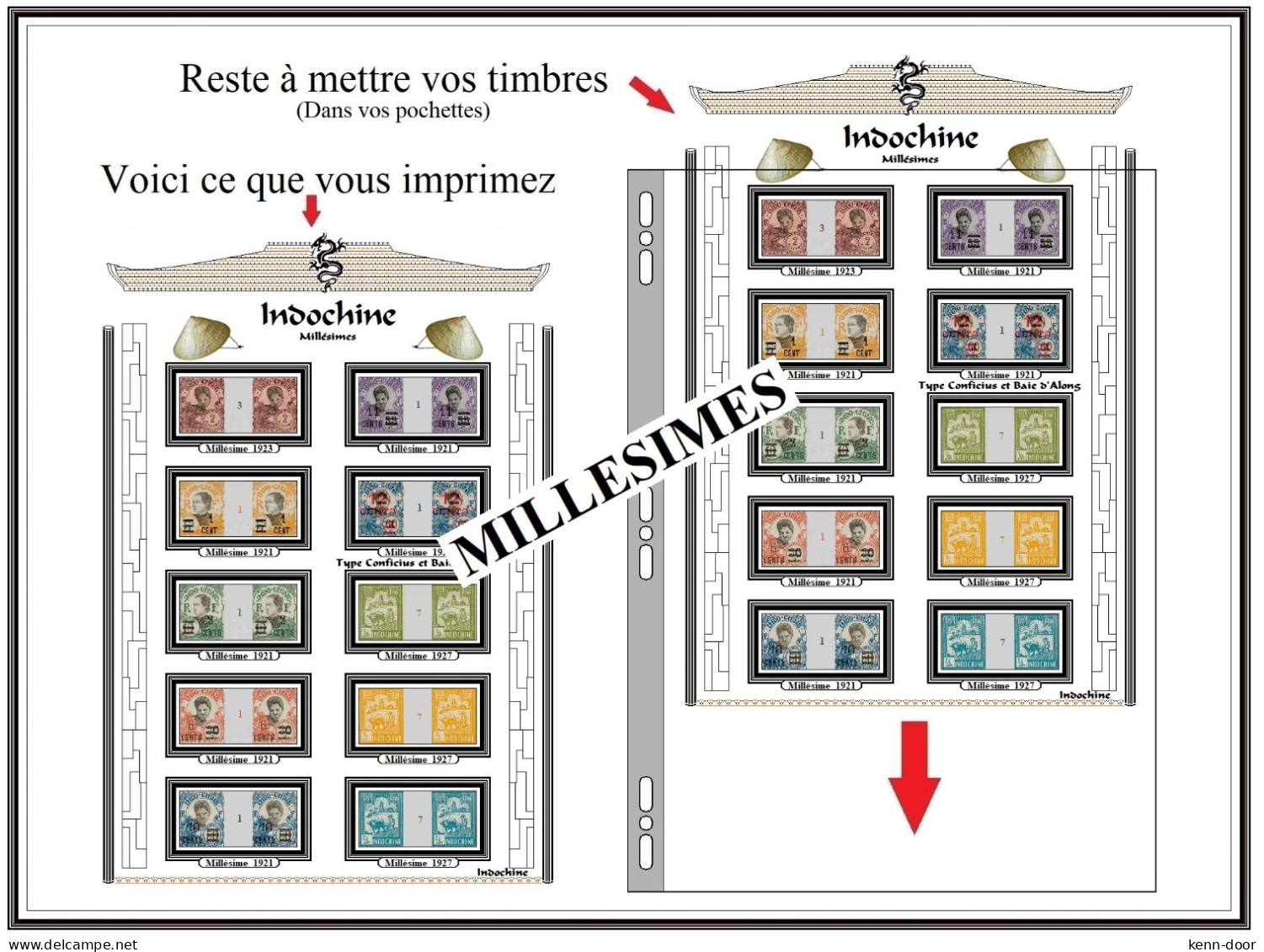 Album De Timbres à Imprimer MILLESIMES D'INDOCHINE - Otros & Sin Clasificación