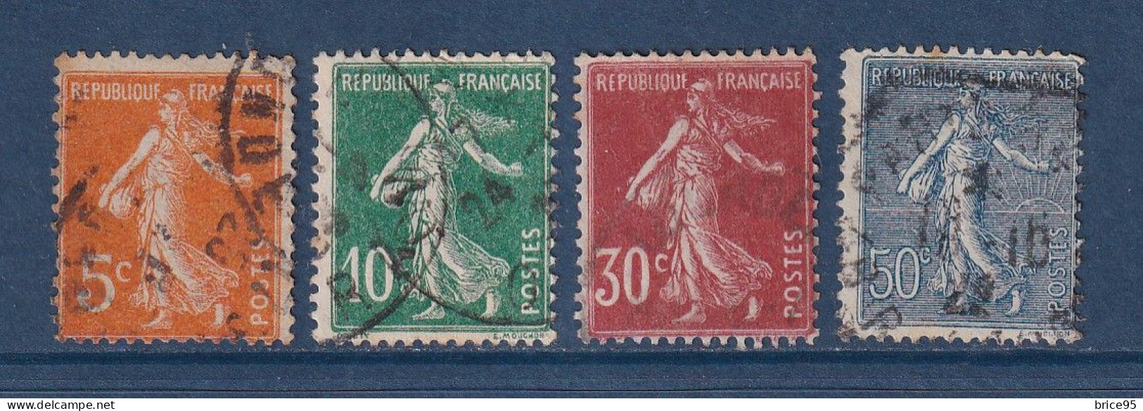 France - YT N° 158 à 161 - Oblitéré - 1919 à 1922 - Usati