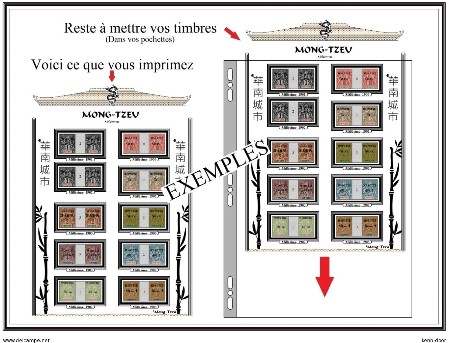 Album De Timbres à Imprimer MILLESIMES De MONG-TZEU - Sonstige & Ohne Zuordnung