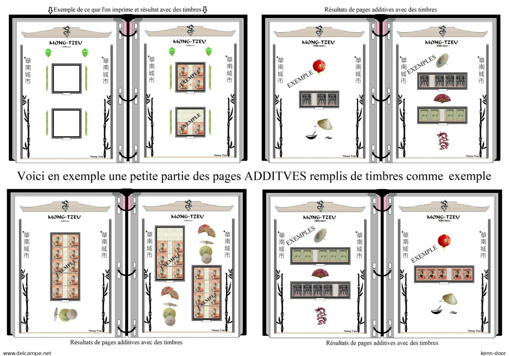 Album de timbres à imprimer MILLESIMES de MONG-TZEU