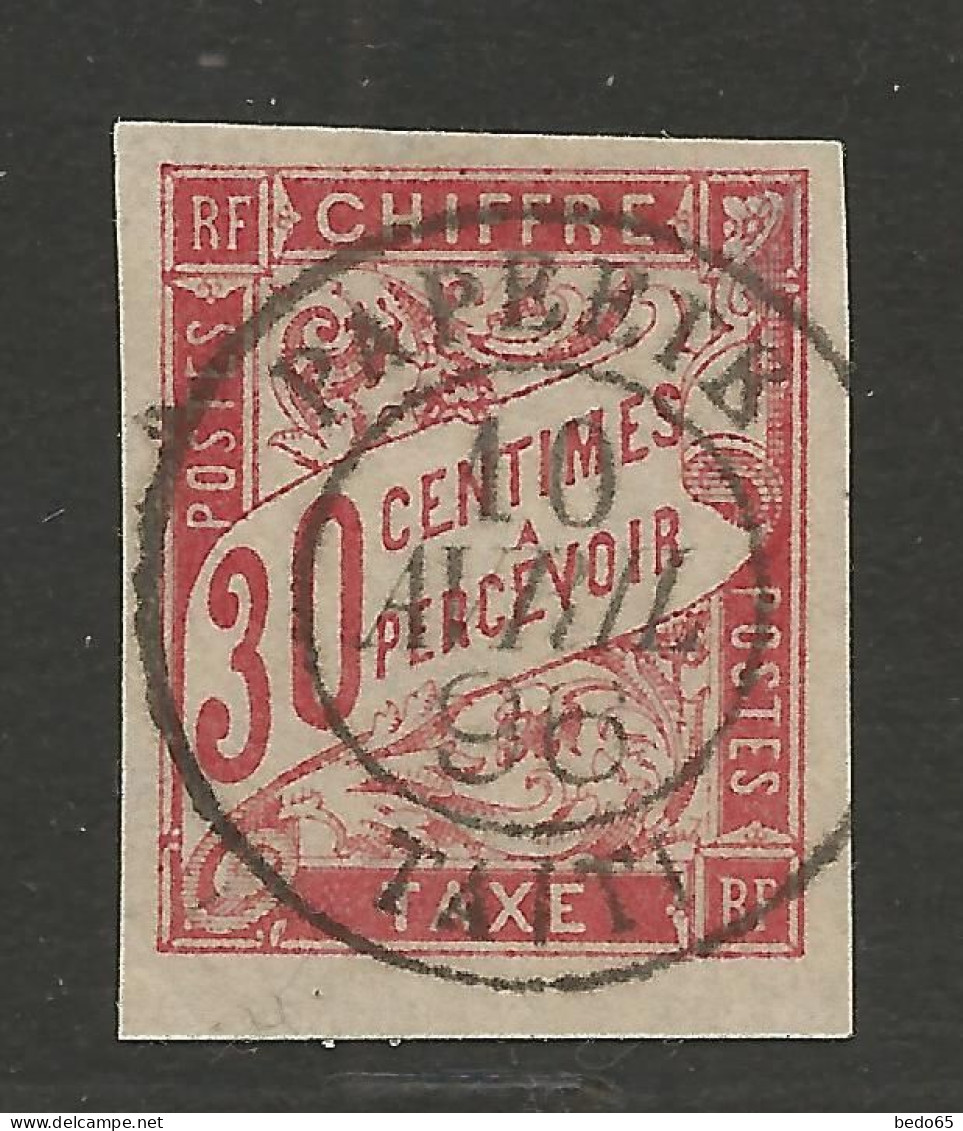 TAXE N° 22 CACHET PAPEETE Petit Aminci /  Used - Taxe