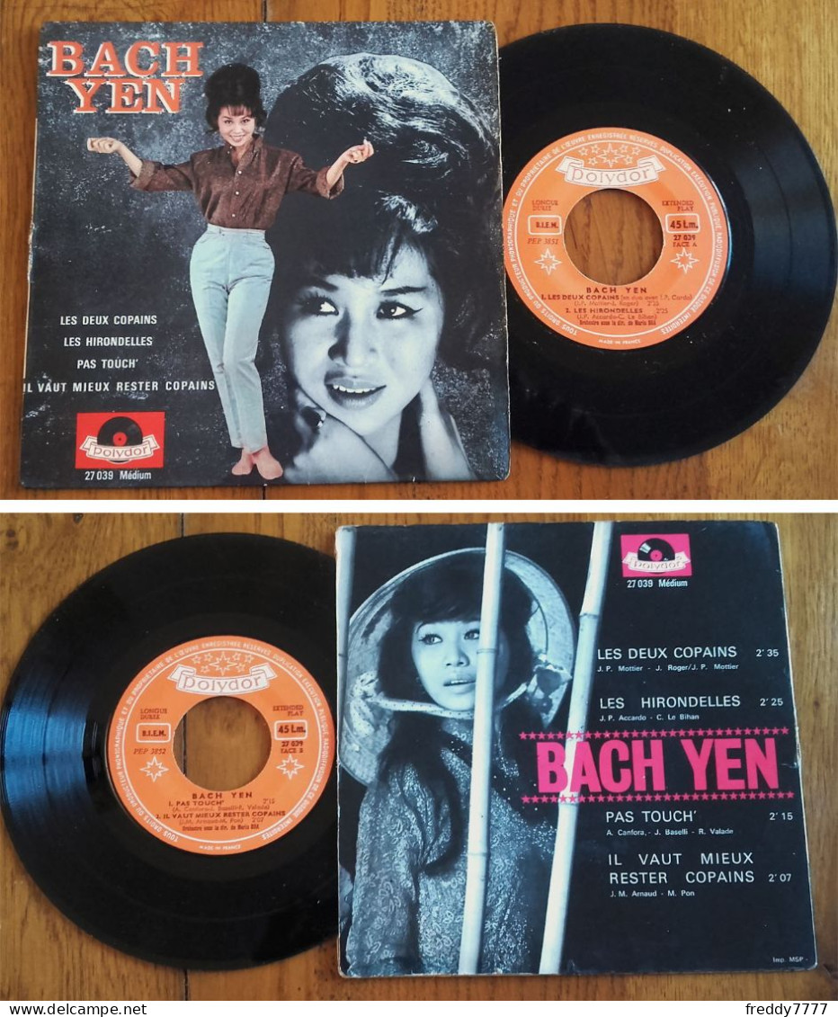 RARE French EP 45t RPM BIEM (7") BACH YEN «Les Deux Copains» +3 (1963) - Collector's Editions
