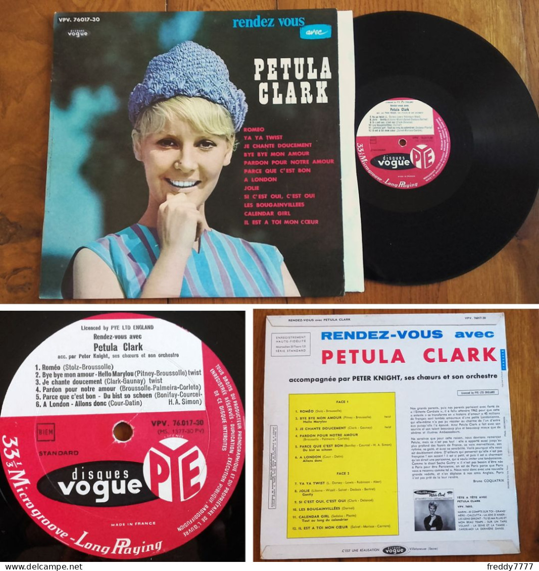 RARE French LP 33t RPM BIEM (12") PETULA CLARK «Rendez-vous Avec» (1962) - Collector's Editions