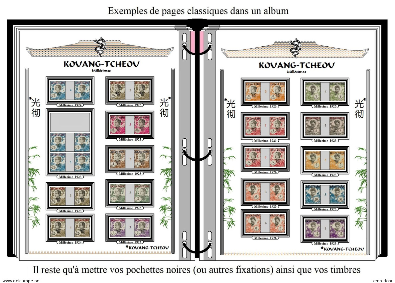 Album De Timbres à Imprimer MILLESIMES Du KOUAN-TCHEOU Chine - Autres & Non Classés