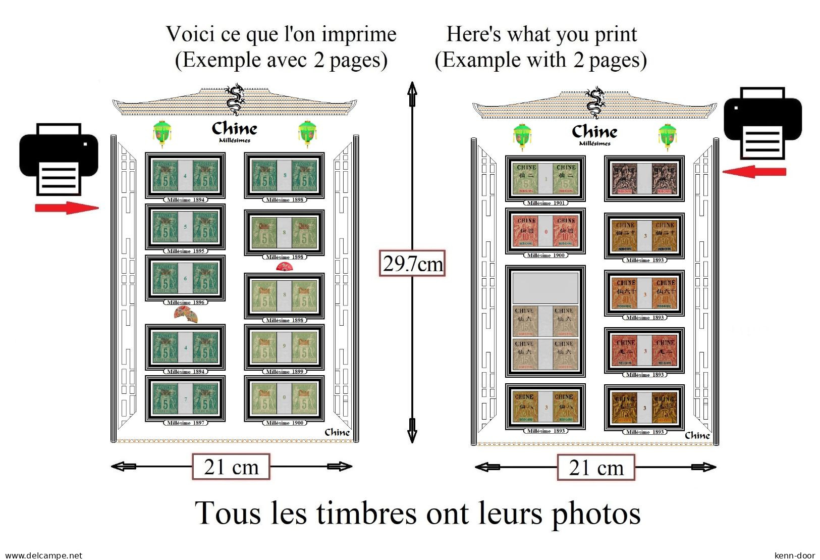 Album De Timbres à Imprimer MILLESIMES De CHINE - Autres & Non Classés