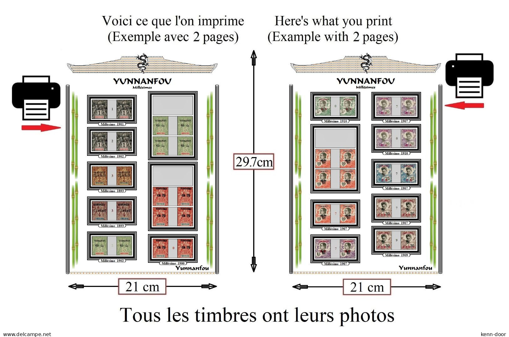 Album De Timbres à Imprimer MILLESIMES Du YUNNANFOU Chine - Autres & Non Classés