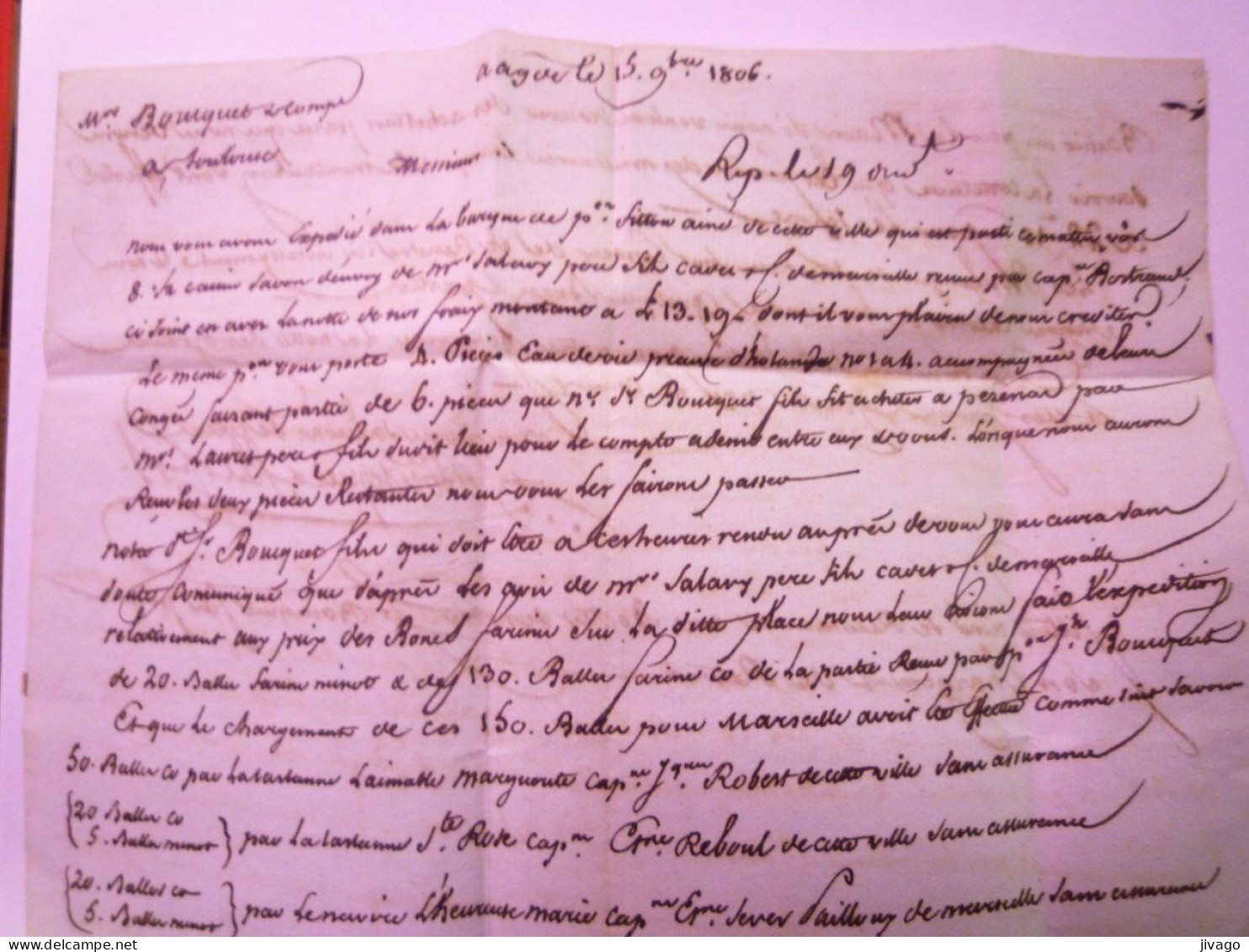 2024 - 381  LETTRE MANUSCRITE De 1806  Au Départ De AGDE  à Destination De TOULOUSE   XXX - Non Classificati