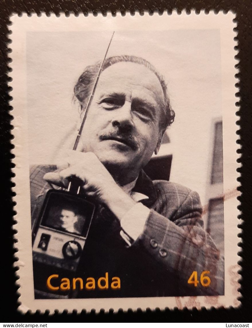 Canada 2000  USED Sc 1829a    46c  Millennium, Marshall McLuhan - Oblitérés