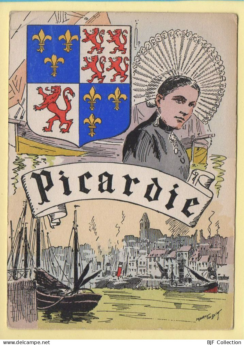 Province : LA PICARDIE / Blason / Costume / Folklore / Illustrateur (voir Scan Recto/verso) - Picardie