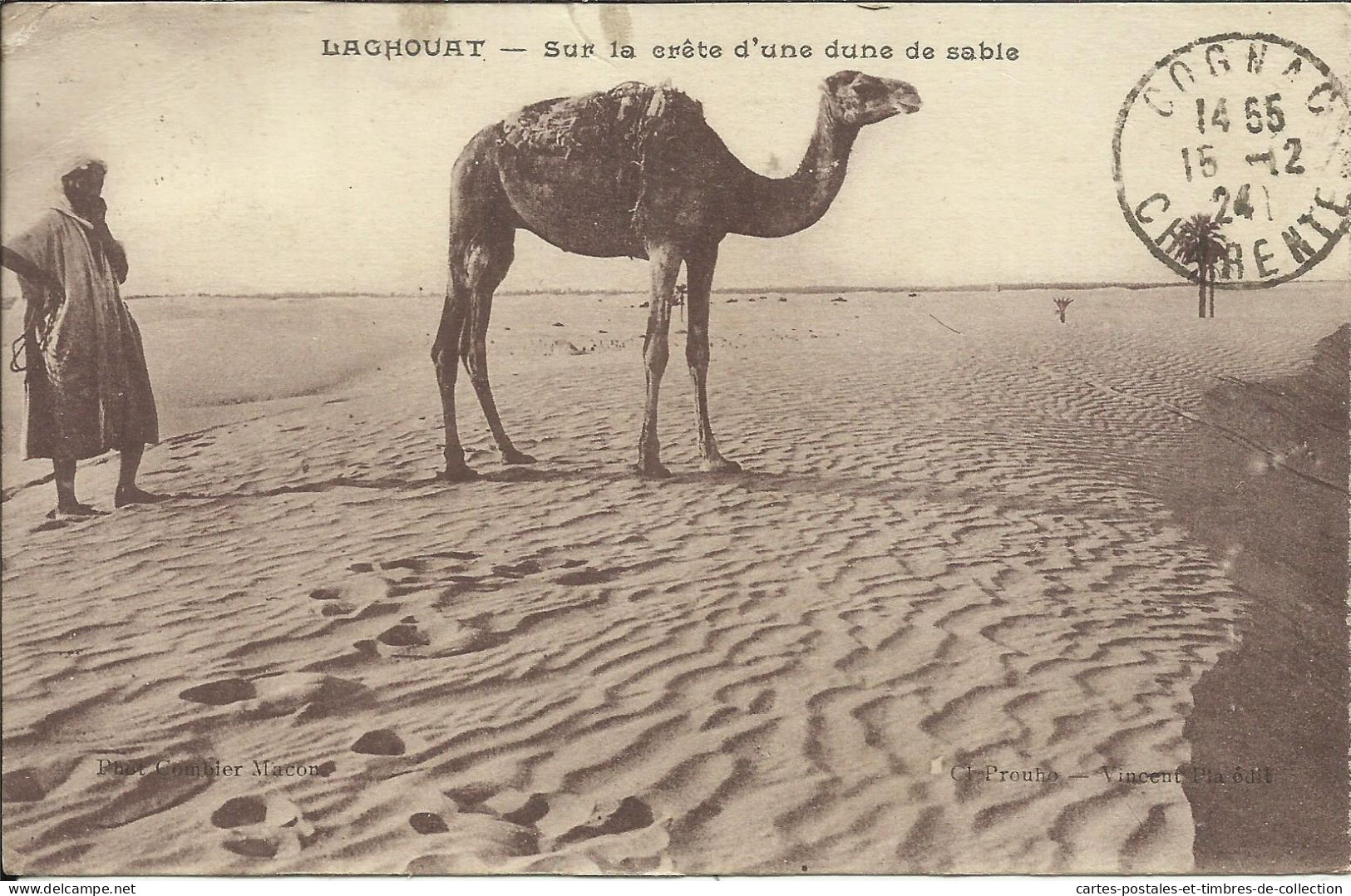 LAGHOUAT , Sur La Crête D'une Dune De Sable , 1924 ; الأغواط، على قمة الكثبان  الرملية , µ - Laghouat