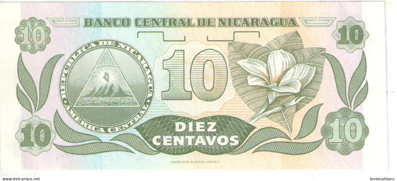 Billet  Ancien / NICARAGUA/Banco Central De Nicaragua/Diez Centavos De Cordoba/1919                       BILL274 - Nicaragua