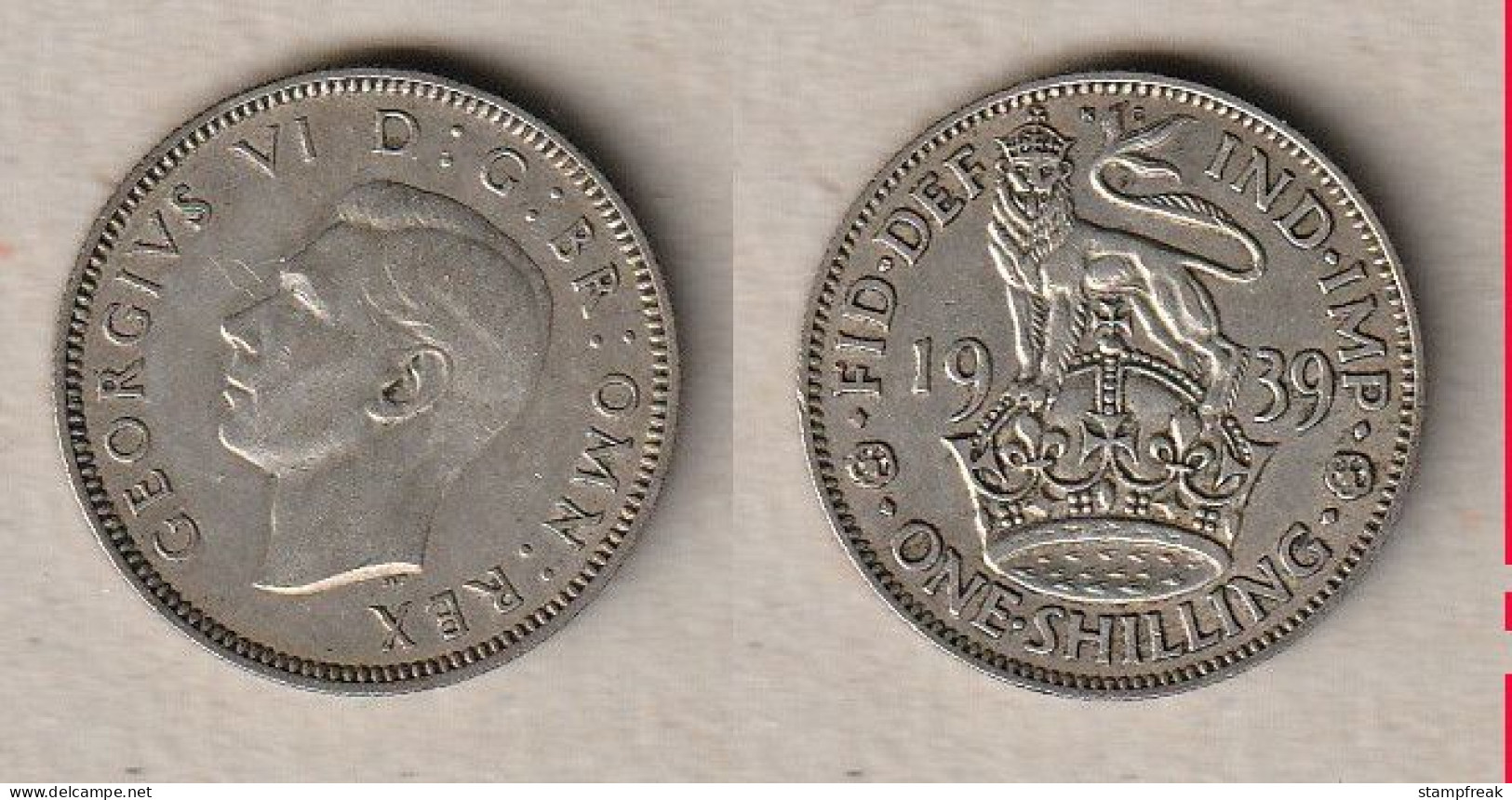 02067) Grossbritannien,  Shilling 1939 - Sonstige & Ohne Zuordnung