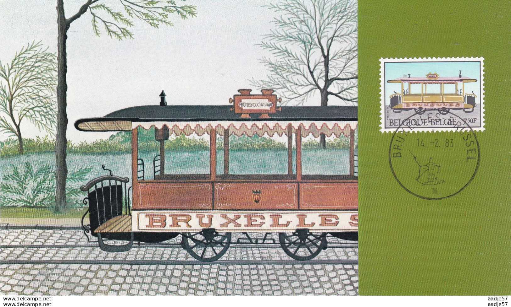 Belgium Belgie BELGIQUE. Belgium - 1983 - Spec Card Paardentram Nr 31 - Cancel Brussel - Tramways