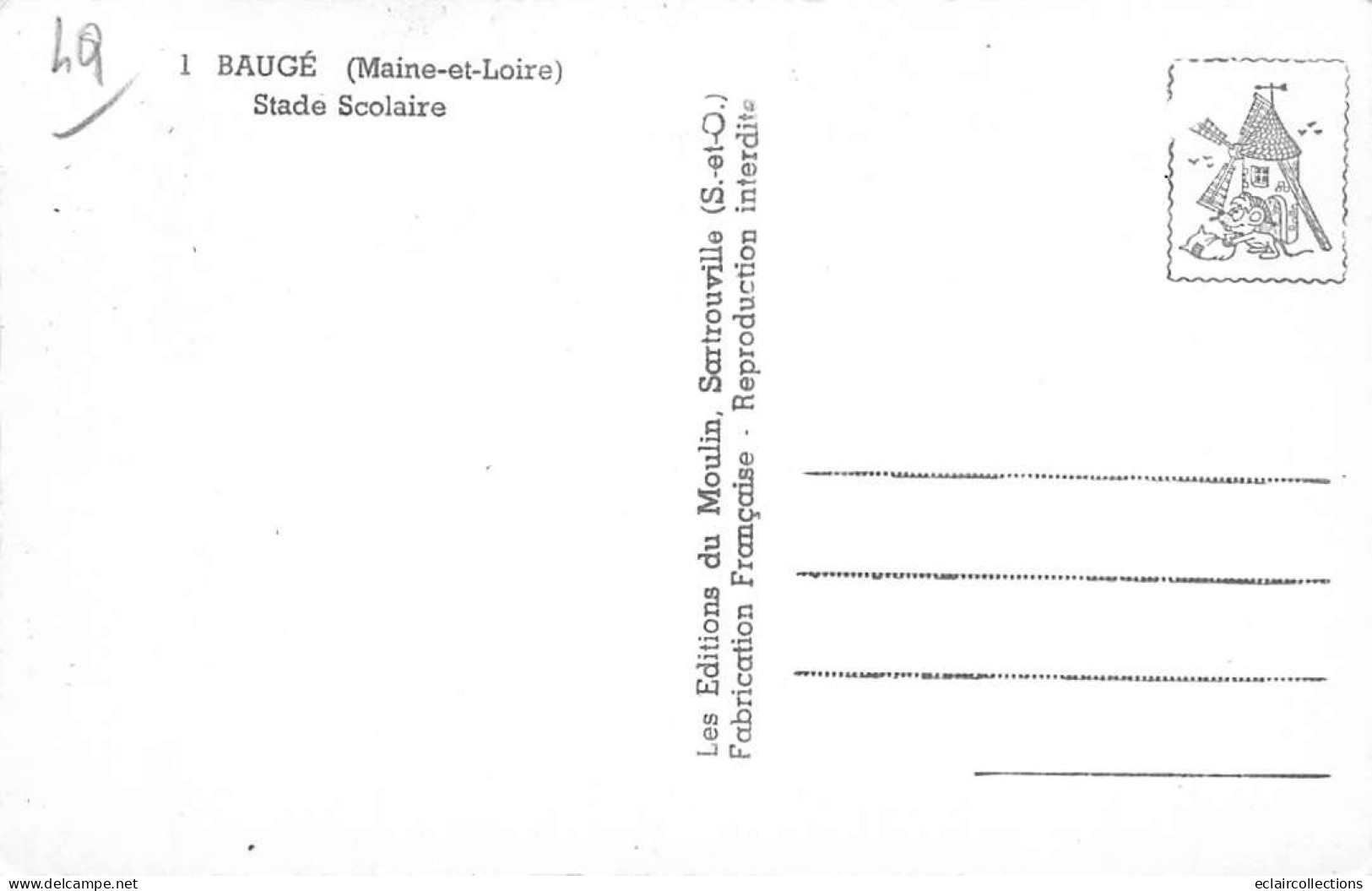 Baugé         49          Le Stade Scolaire      (voir Scan) - Sonstige & Ohne Zuordnung