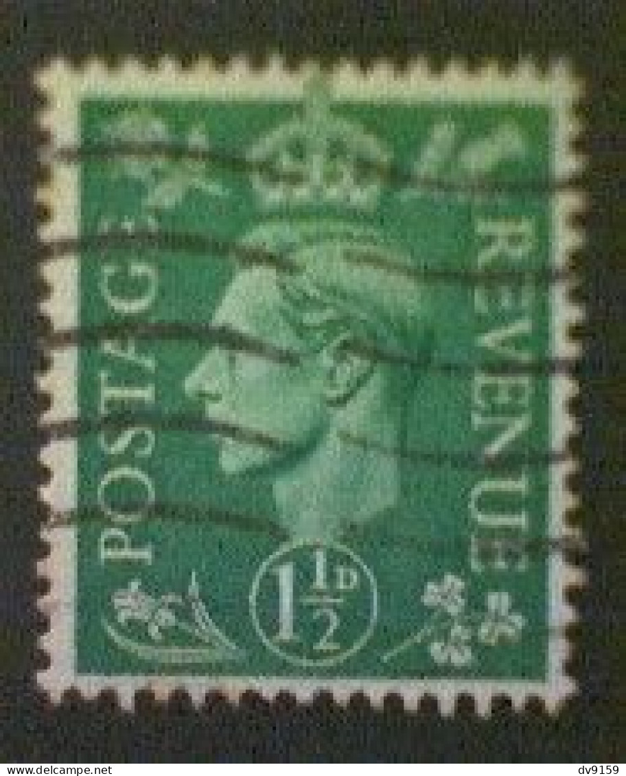 Great Britain, Scott #282, Used(o), 1951 Definitive Issue, King George VI, 1½d, Green - Usados