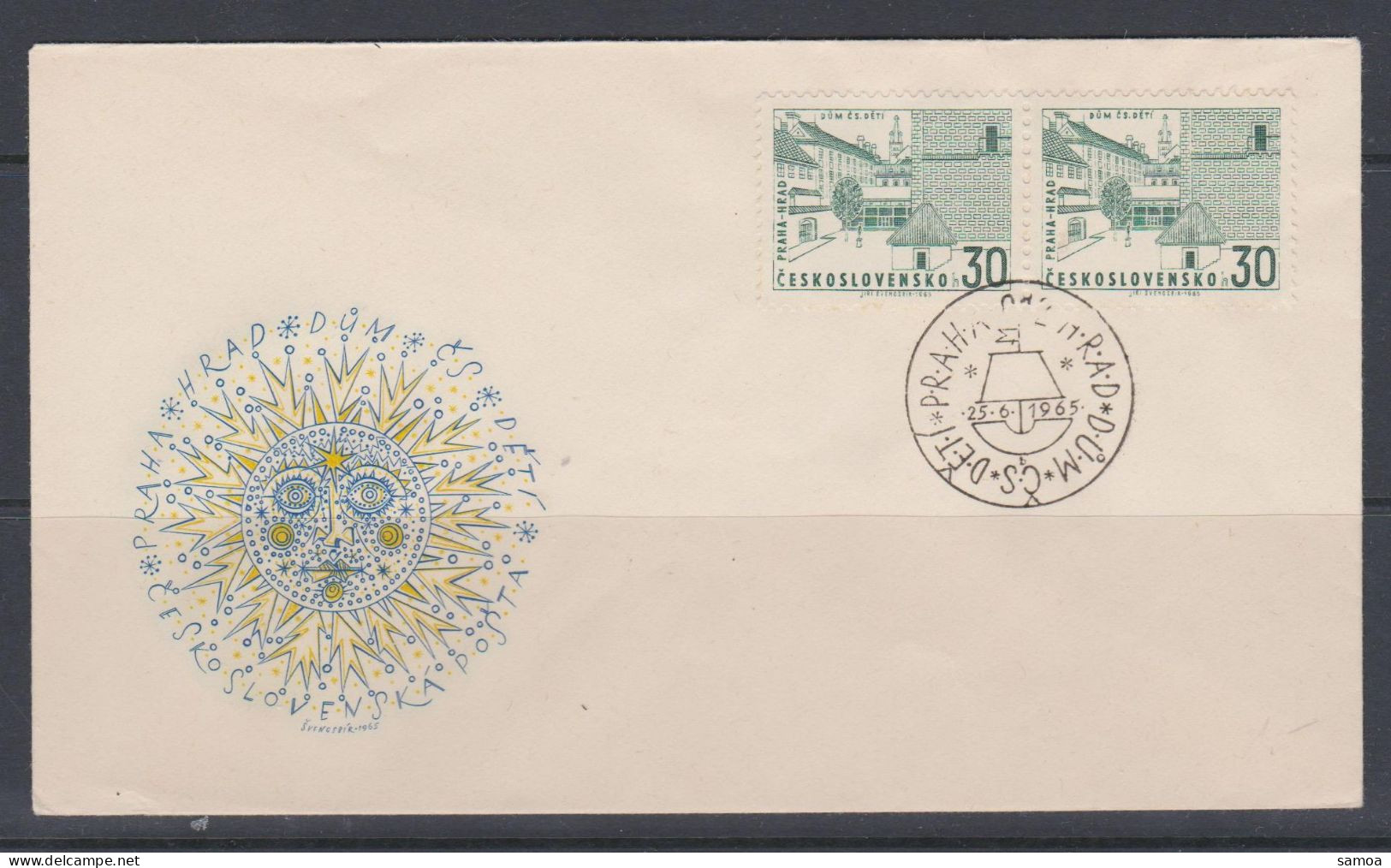 Tchécoslovaquie FDC 1965 1419 Château De Prague Maison Des Enfants - FDC