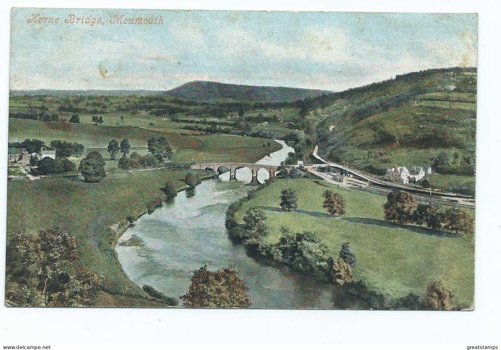 Postcard Kerne Bridge Monmouth . North Kensington Squared Circe No 1 1904 - Monmouthshire