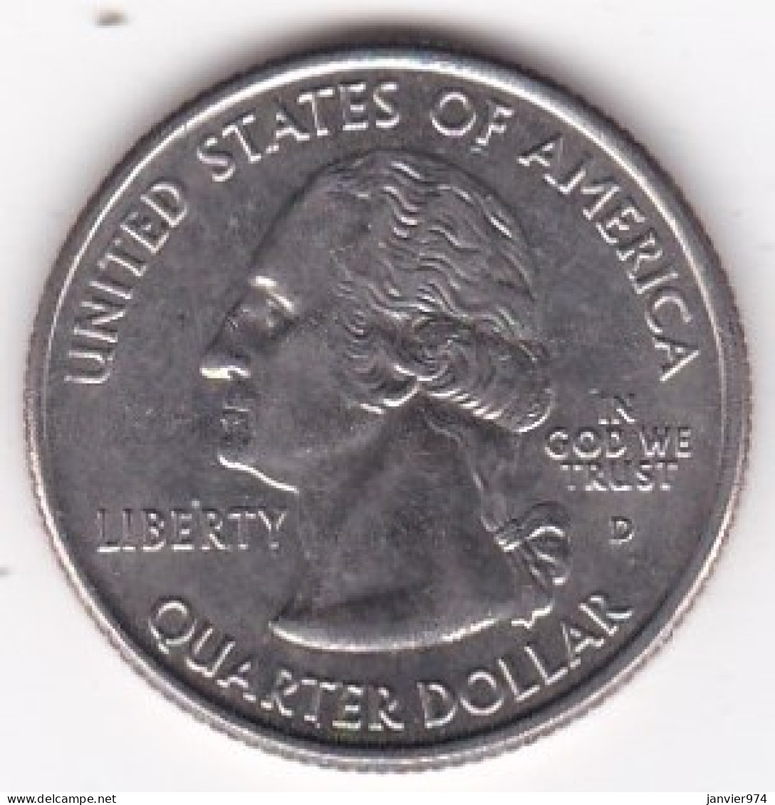 West Virginia Quarter Dollar 2005 D, Georges Washington, Cupronickel, KM# 374 - 1999-2009: State Quarters