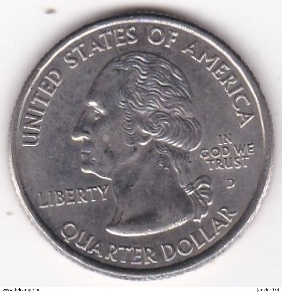 Wyoming Quarter Dollar 2007 D, Georges Washington, Cupronickel KM# 399 - 1999-2009: State Quarters