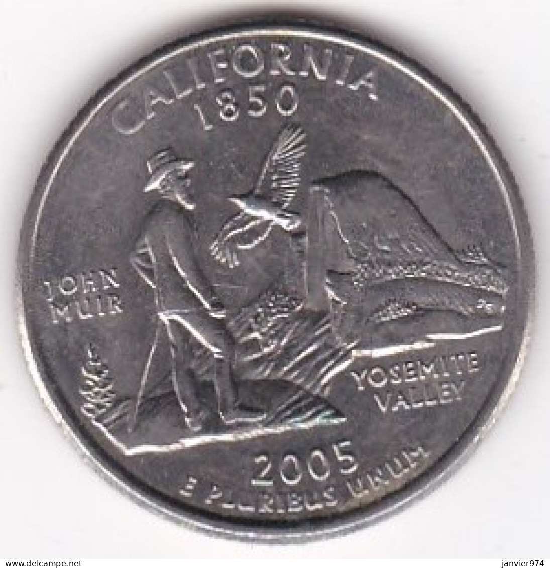 California  Quarter Dollar 2005 D, Georges Washington, Cupronickel KM# 370 - 1999-2009: State Quarters