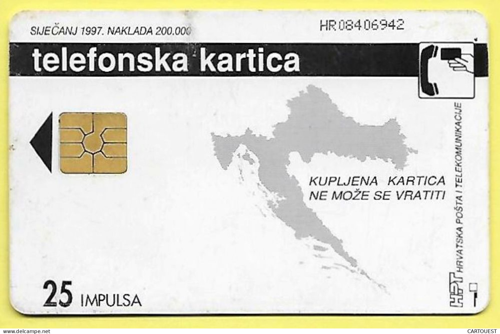 25  IMPULSA SOLAIC S02 1997 ( Usluge Inteligentne Mreze) TELEFONSKA Kartica USED - BE - Croatie