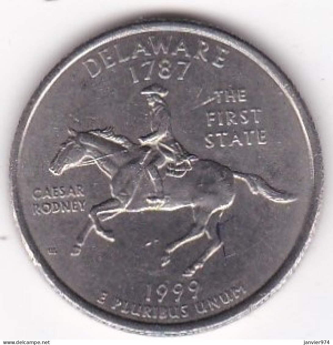 Delaware Quarter Dollar 1999 D, Georges Washington, Cupronickel KM# 293 - 1999-2009: State Quarters