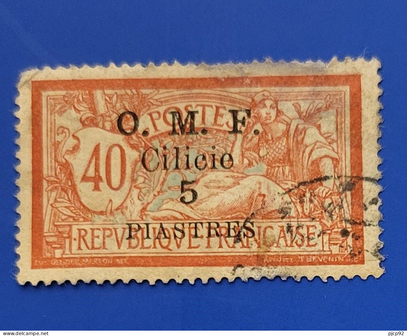 Cilicie  - Occupation Française Empire Ottoman -  Merson Surchargé OMF 5 Piastres Timbre Oblitéré - Used Stamps