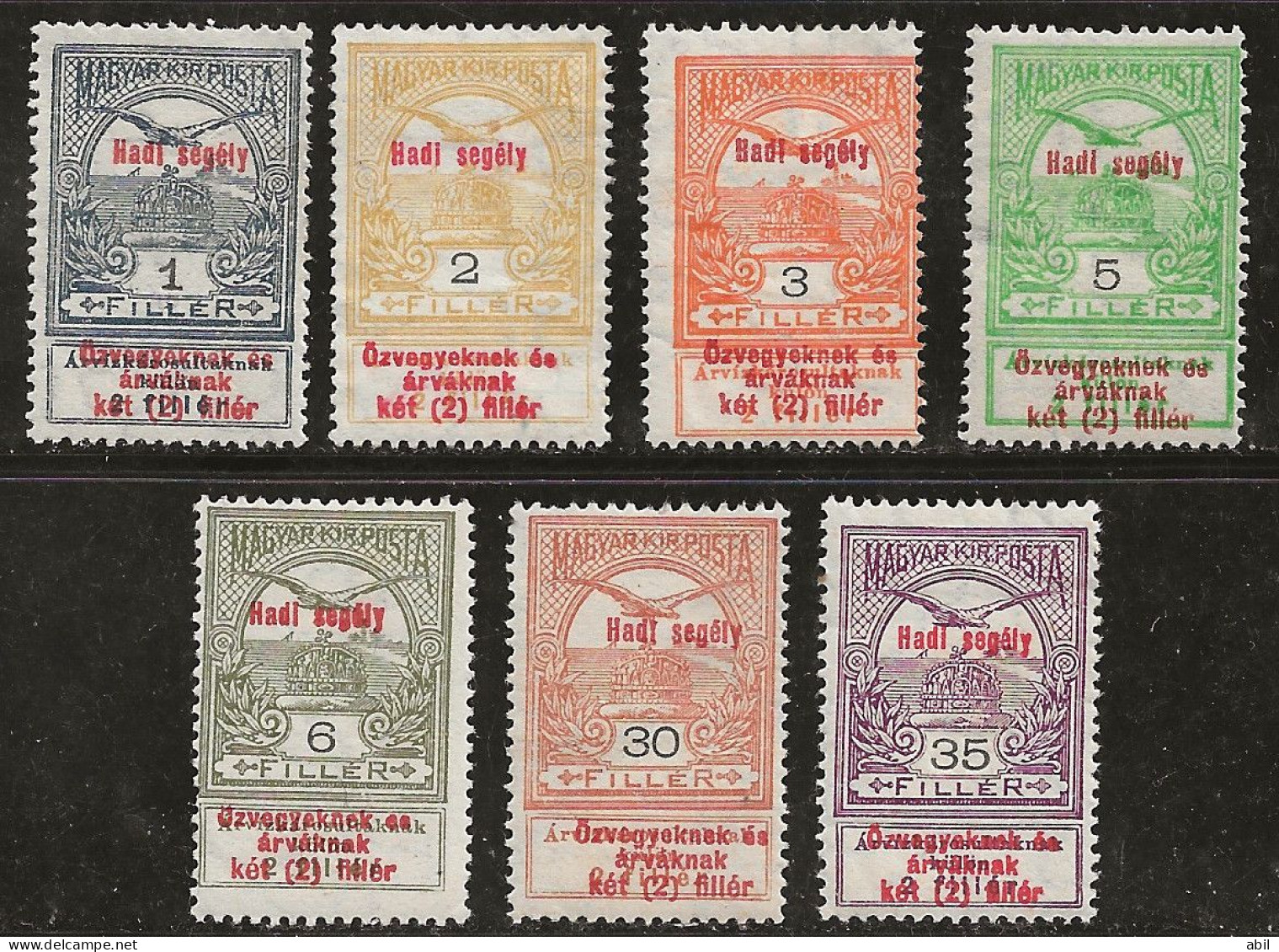 Hongrie 1914 N° Y&T : 125 à 129,135 Et 136 * - Unused Stamps