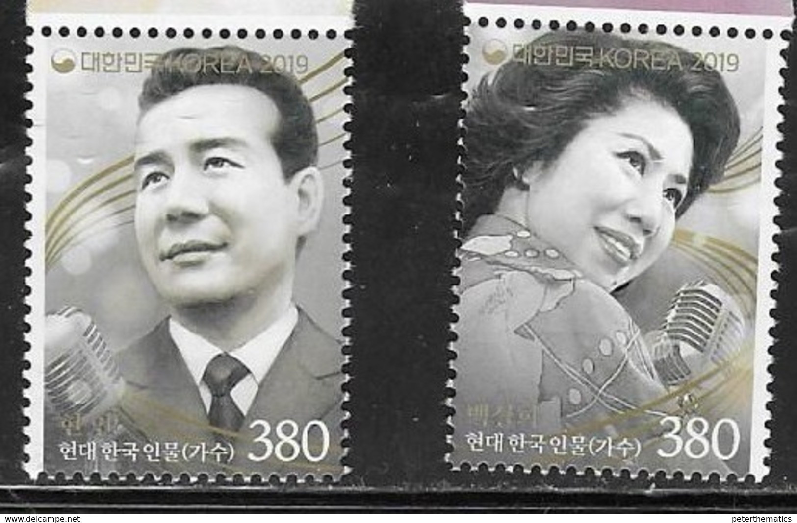 SOUTH KOREA, 2019, MNH,  SINGERS, 2v - Cantantes