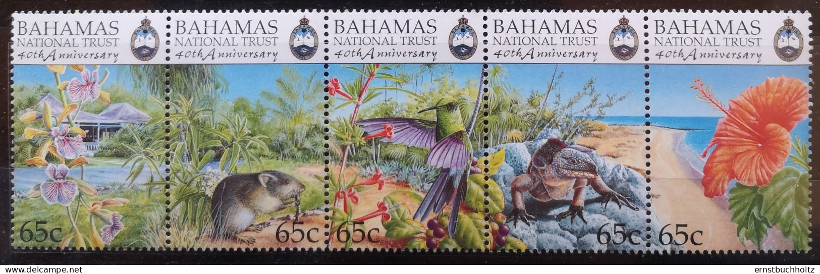 Bahamas 1999 Flora Und Fauna Mi 1031/35** ZD - Bahamas (1973-...)