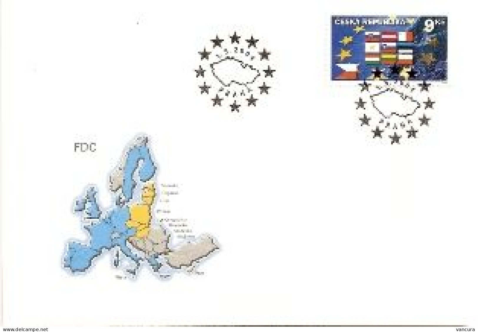 FDC 395 Czech Republic  Joining The EU 2004 Joint Issue - EU-Organe