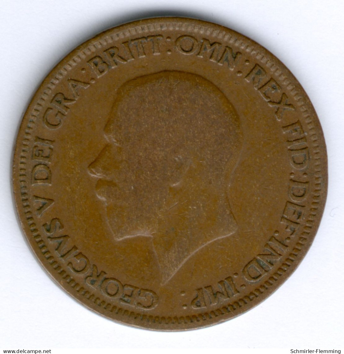 England / United Kingdom George V. (1910-1936) 1/2 Penny 1928 (Bronze) KM#837, Ss - Andere & Zonder Classificatie