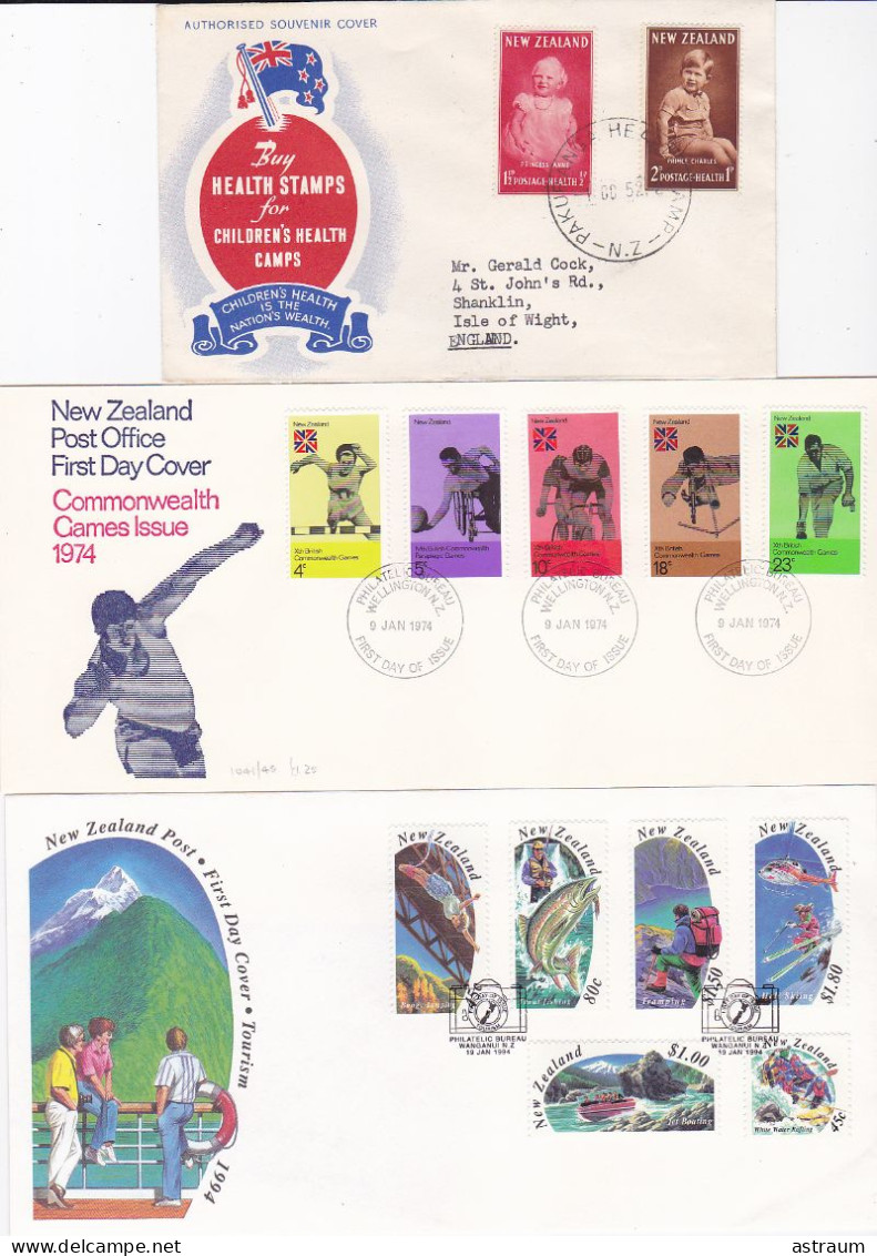 Lot De 6 Enveloppes -new Zeeland-FDC And Air Mail - Storia Postale