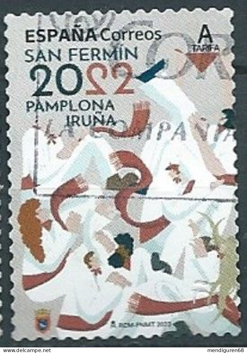 ESPAGNE SPANIEN SPAIN ESPAÑA 2022 POPULAR FESTIVALS:SAN FERMIN PAMPLONA IRUÑA USED ED 5589 MI 5640 YT 5345 SG 5589 - Used Stamps