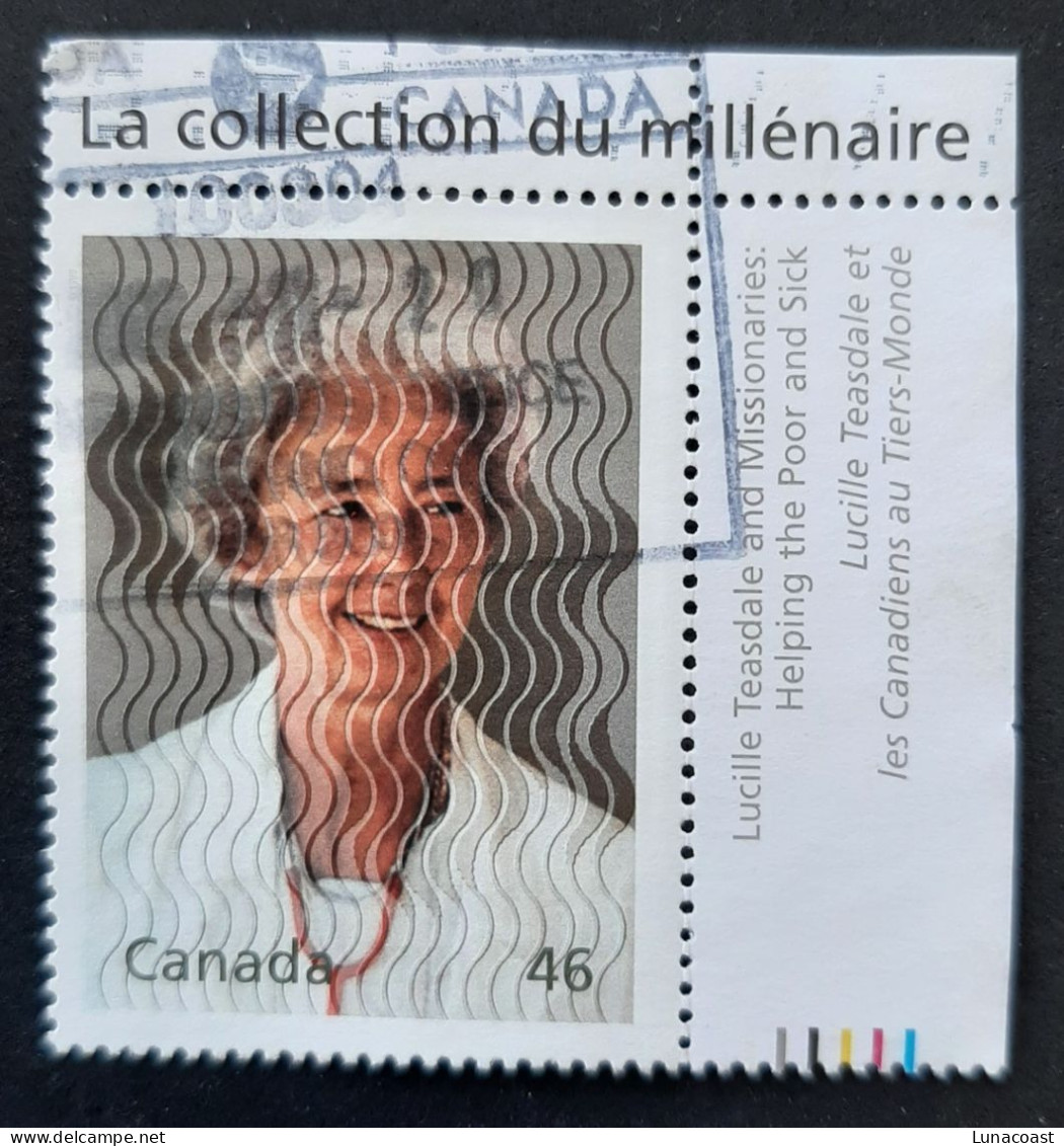 Canada 2000  USED Sc 1824b    46c  Millennium, Dr. Lucille Teasdale - Oblitérés