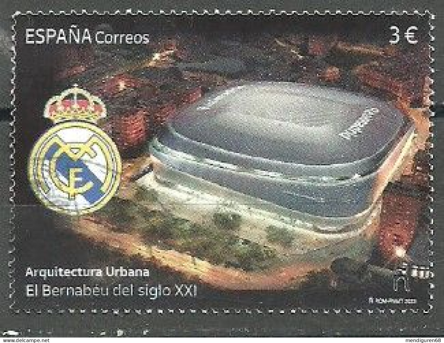 ESPAGNE SPANIEN SPAIN ESPAÑA 2023 21ST CENTURY URBAN ARCHITECTURE STADIUM S. BERNABEU (R. MADRID) USED ED 5709 - Gebruikt