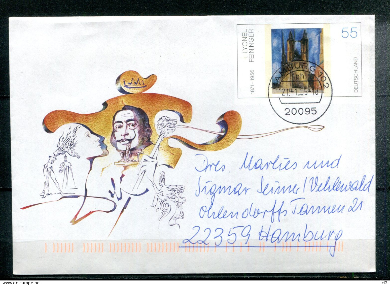 REPUBLIQUE FEDERALE ALLEMANDE - Ganzsache (Entier Postal) - Mi USo 45 (Lionel Feininger - Salvador Dali) - Covers - Used