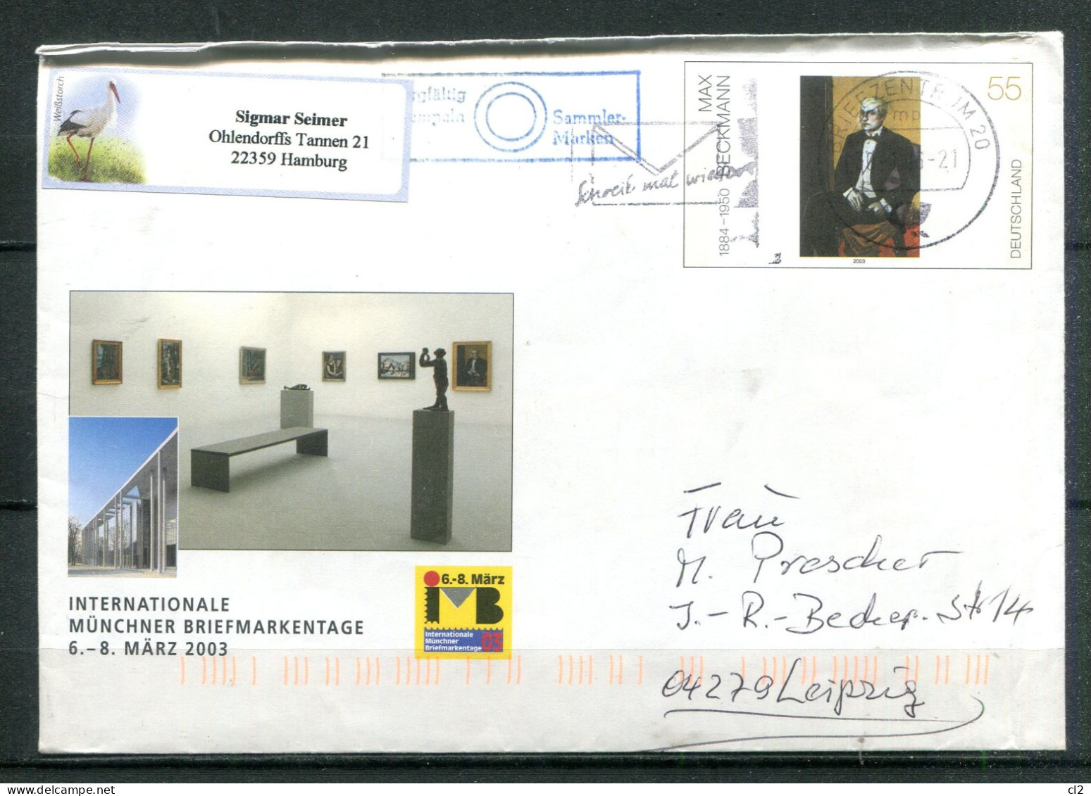 REPUBLIQUE FEDERALE ALLEMANDE - Ganzsache (Entier Postal) - Mi USo 54(Internationale Münchner Briefmarkentage) - Briefomslagen - Gebruikt